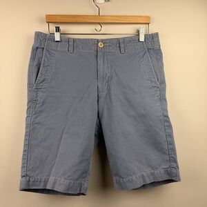 Tommy Bahama Shorts Mens M Blue Pima Cotton Linen Modal Elastic Waist Drawstring